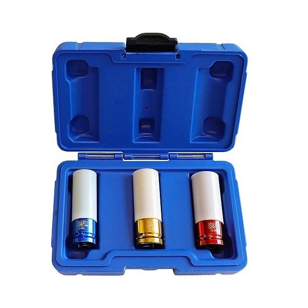Набор торцевых головок для свечей S&R 1/2", 3 шт., фото  | SNABZHENIE.com.ua