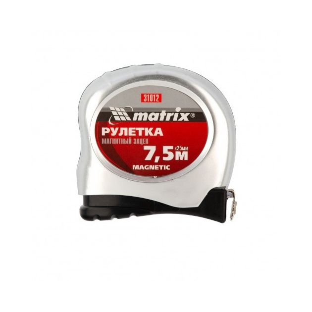 Рулетка Magnetic 7,5 м x 25 мм с магнитным зацепом Matrix, фото  | SNABZHENIE.com.ua