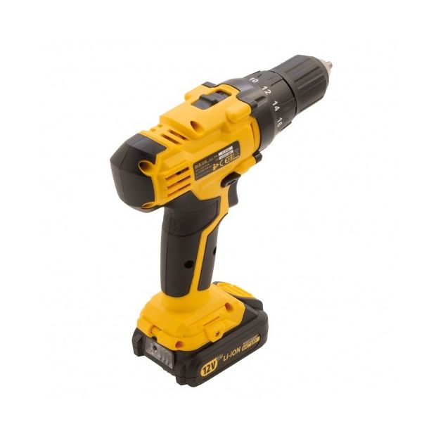 Дрель-шуруповерт акумуляторна CDL-IB-12-02, Li-Ion, 12 В, 1,5 А*ч, 2 акумулятори Denzel, фото , зображення 2 | SNABZHENIE.com.ua