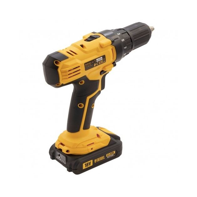 Дрель-шуруповерт акумуляторна CDL-IB-18-02, Li-Ion, 18 В, 1,5 А*г, 2 акумулятори Denzel, фото , зображення 2 | SNABZHENIE.com.ua