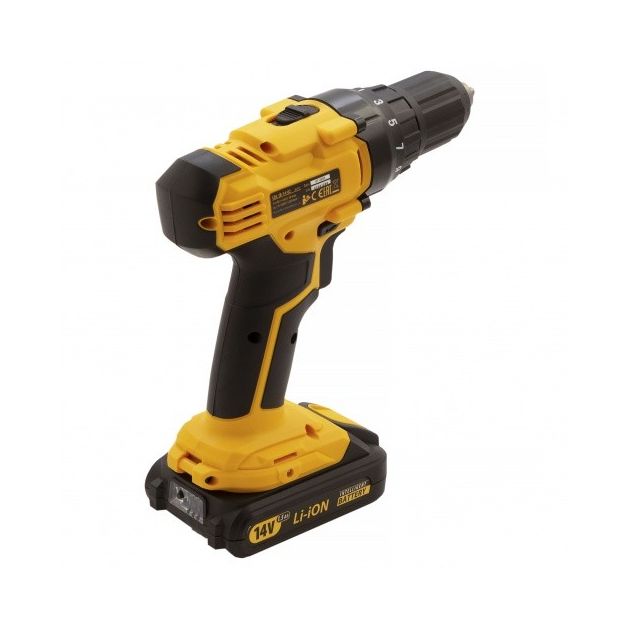 Дрель-шуруповерт акумуляторна CDL-IB-14-02, Li-Ion, 14 В, 1,5 А*ч, 2 акумулятора Denzel, фото , зображення 2 | SNABZHENIE.com.ua