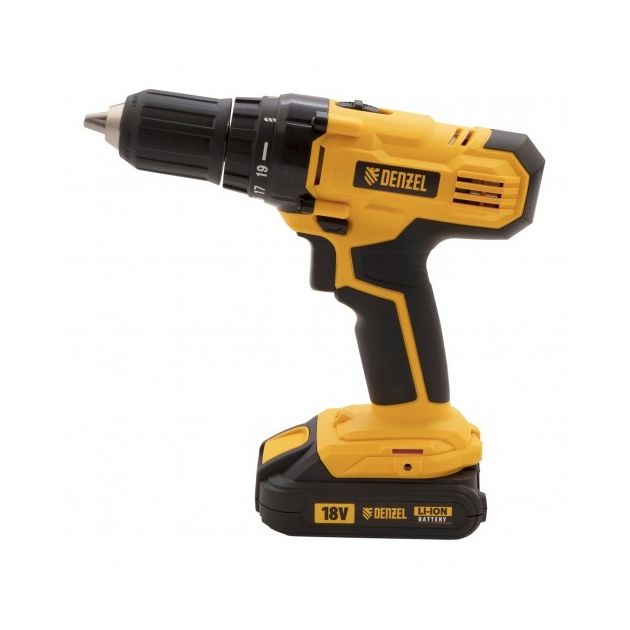 Дрель-шуруповерт акумуляторна CDL-IB-18-02, Li-Ion, 18 В, 1,5 А*г, 2 акумулятори Denzel, фото , зображення 3 | SNABZHENIE.com.ua