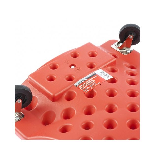 Лежак ремонтний на шести колесах, 1000 х 475 х 128 мм, пластиковий Matrix, фото , зображення 6 | SNABZHENIE.com.ua