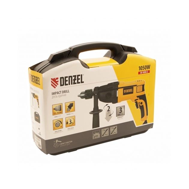 Дрель ударна Denzel ID-1050-2, 1050 Вт, фото , зображення 9 | SNABZHENIE.com.ua