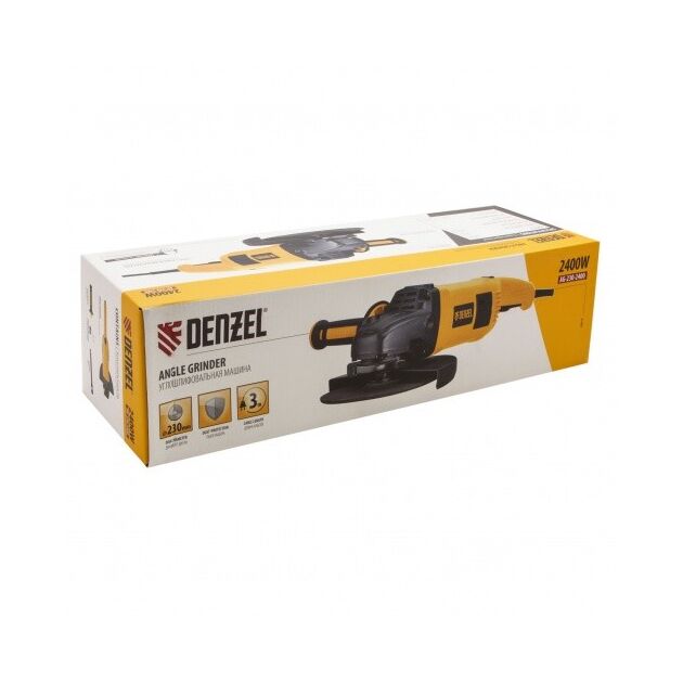 Шлифмашина угловая Denzel AG230, 2400 Вт, 230 мм, 6000 об/мин, фото , изображение 8 | SNABZHENIE.com.ua