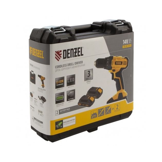 Дрель-шуруповерт акумуляторна CDL-IB-14-02, Li-Ion, 14 В, 1,5 А*ч, 2 акумулятора Denzel, фото , зображення 8 | SNABZHENIE.com.ua