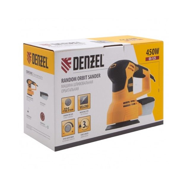 Машина шліфувальна ексцентрикова OS-125, 450 Вт, 6000-12000 об/хв Denzel, фото , зображення 15 | SNABZHENIE.com.ua