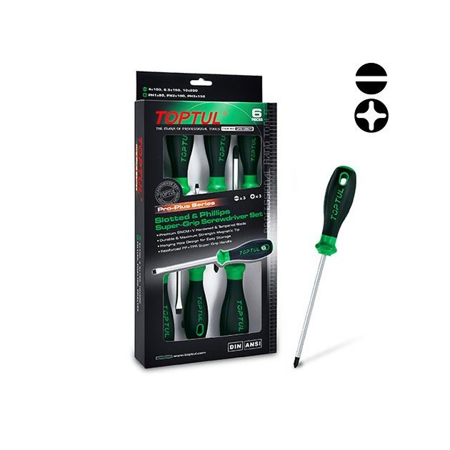 Набір професійних викруток 6 од. PRO-PLUS SERIES TOPTUL GFE-0601, фото  | SNABZHENIE.com.ua