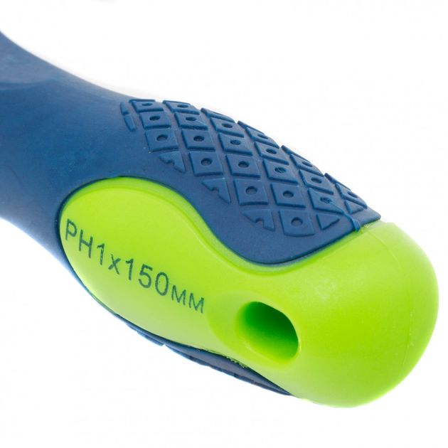 Отвертка PH1, 150 мм, CrV, двухкомпонентная рукоятка Сибртех, фото , изображение 3 | SNABZHENIE.com.ua