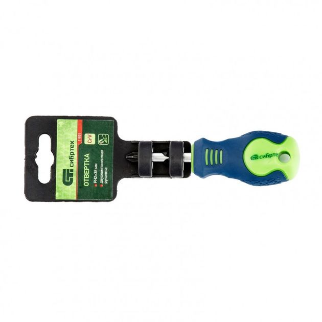 Отвертка PH2 38 мм CrV двухкомпонентная рукоятка Сибртех, фото , изображение 4 | SNABZHENIE.com.ua