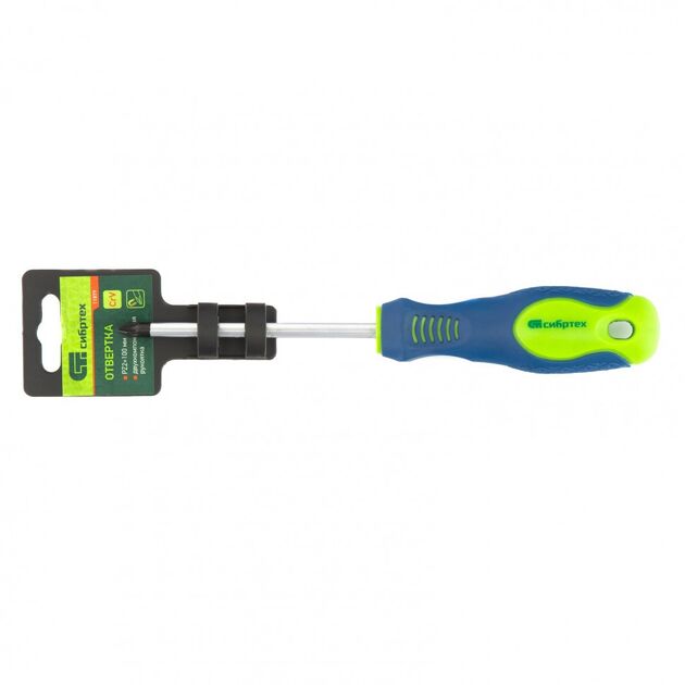 Отвертка PZ2 100 мм CrV двухкомпонентная рукоятка Сибртех, фото , изображение 4 | SNABZHENIE.com.ua