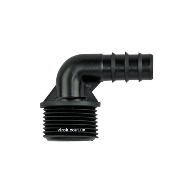 Уголок 90° для водяных шлангов пластик, М 1/2", l=16 мм, фото  | SNABZHENIE.com.ua
