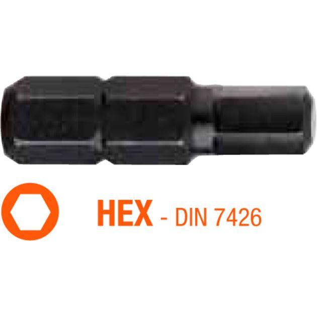 Насадка шестигранная USH Industry HEX 5 x 25 мм, уп. 10 шт., фото  | SNABZHENIE.com.ua