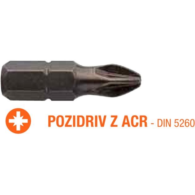 Насадка викруткова USH Industry Pozidriv ACR PZ2 25 мм (5 шт.), фото  | SNABZHENIE.com.ua