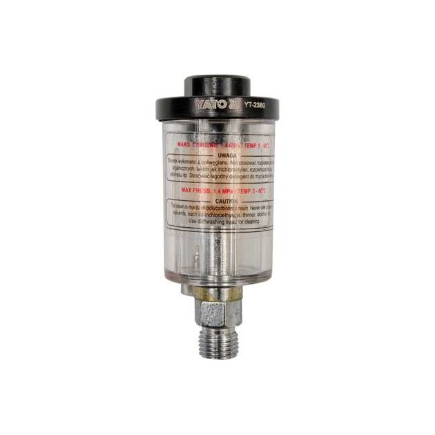 Фильтр-сепаратор воды YATO, P 1.4 MPa, 1/4" соединение, фото  | SNABZHENIE.com.ua