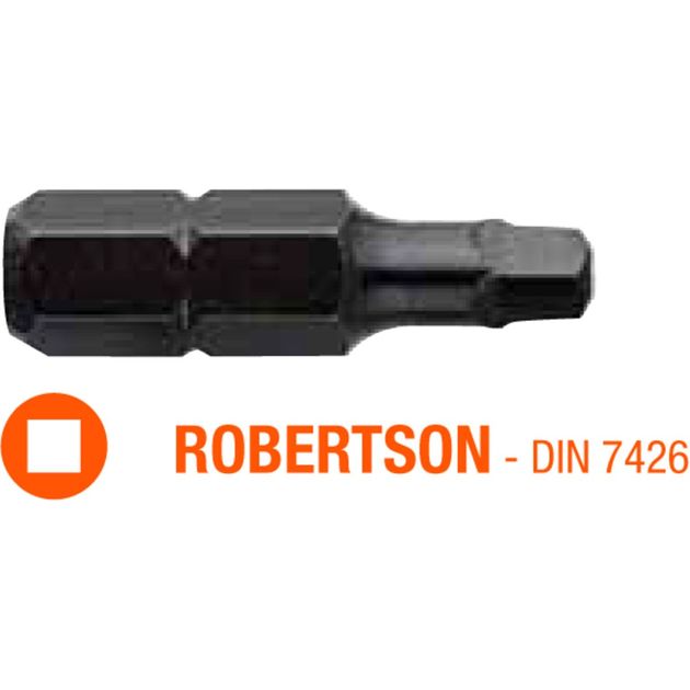 Насадка викруткова USH Industry: Robertson R3, 25 мм, 5 шт., фото  | SNABZHENIE.com.ua