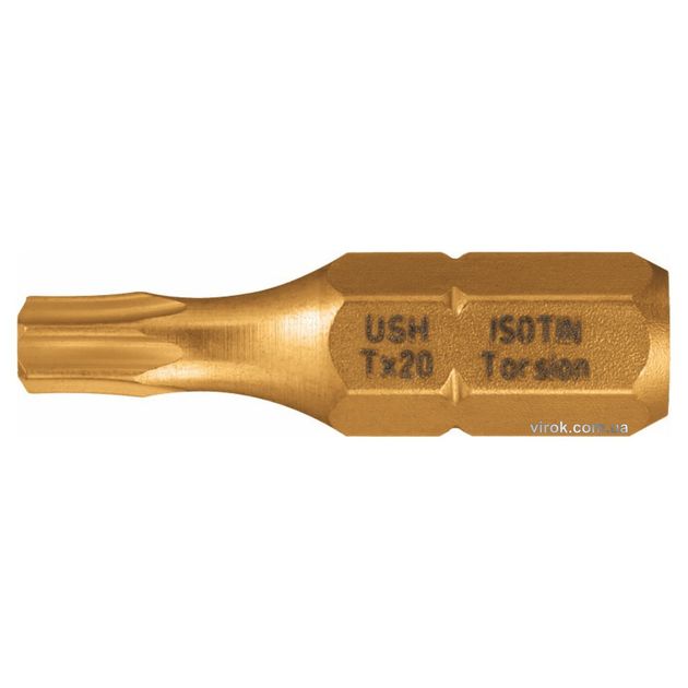 Насадка викруткова TORX T40 x 25 мм, Torsion, титан. покриття, уп. 10 шт., фото  | SNABZHENIE.com.ua