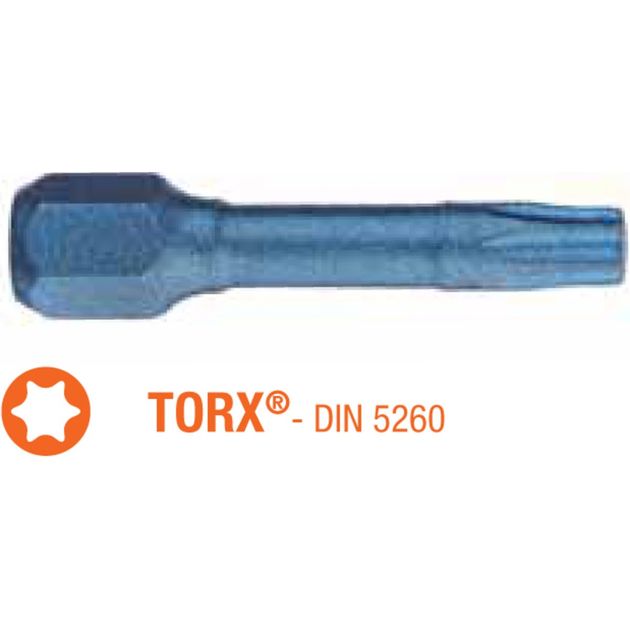 Насадка ударная TORX T30 x 30 мм Torsion, 25 шт., фото  | SNABZHENIE.com.ua