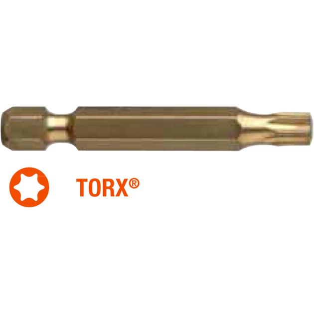 Насадка викруткова TORX T40 x 50 мм титанова, Уп. 10 шт., фото  | SNABZHENIE.com.ua