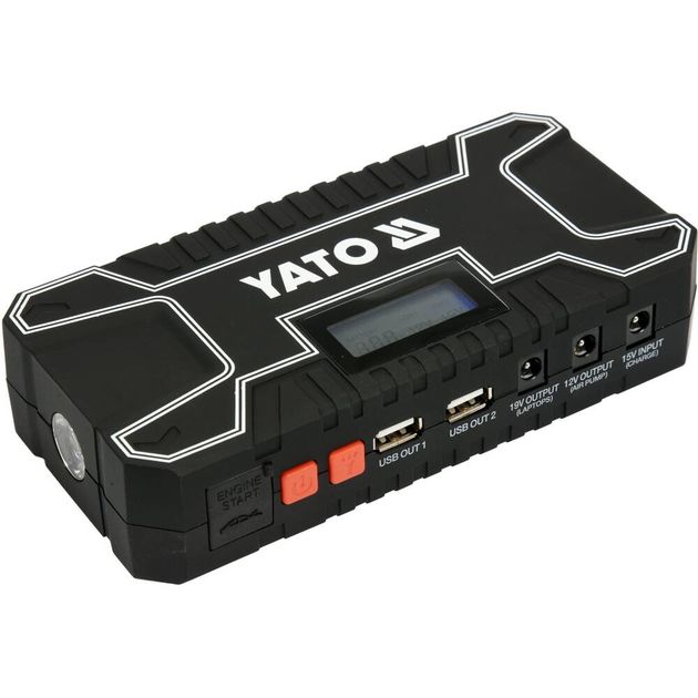 Пусковая-зарядная батарея Li-Pol YATO 12000 мАч, 300/500 А, USB 5В, 2А, фото  | SNABZHENIE.com.ua