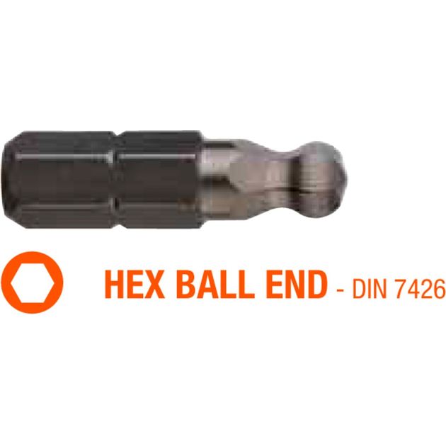 Насадка викруткова USH Industry HEX SW4 K x 25 мм, 5 шт., фото  | SNABZHENIE.com.ua
