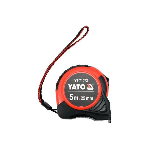 Рулетка YATO 5 м x 25 мм, стальная лента, нейлоновое покрытие, фото  | SNABZHENIE.com.ua
