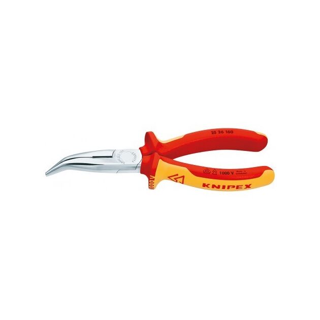 Плоскі круглогубці з ріжучими крайками KNIPEX 25 26 160, фото  | SNABZHENIE.com.ua