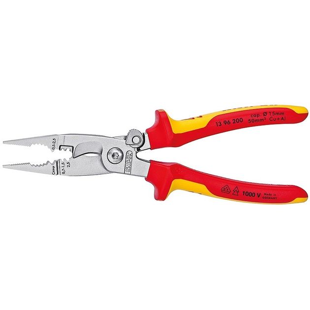 Багатофункціональні кліщі для електромонтажних робіт KNIPEX 13 96 200, фото  | SNABZHENIE.com.ua