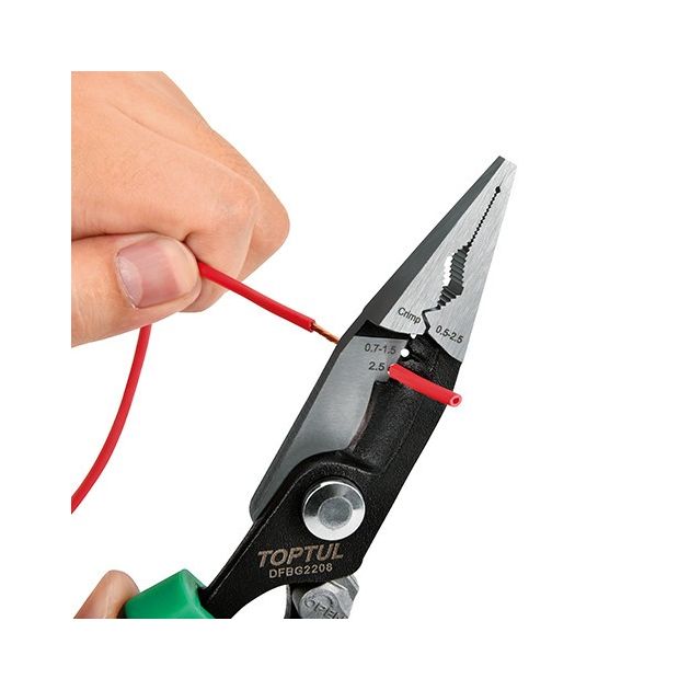Плоскогубці електрика багатофункціональні 8 (200мм) TOPTUL DFBG2208, фото , зображення 4 | SNABZHENIE.com.ua