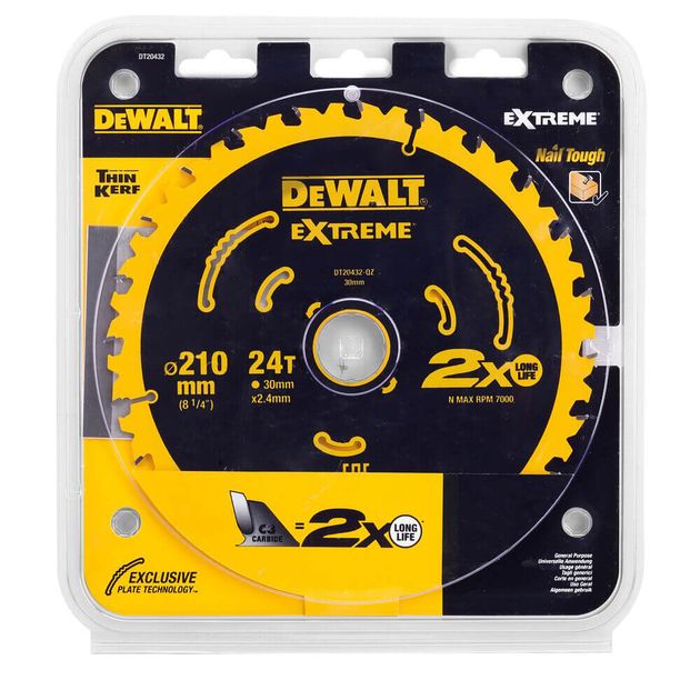 Диск пильный DeWALT EXTREME DT20432 185x20 мм 24 зуба, фото  | SNABZHENIE.com.ua
