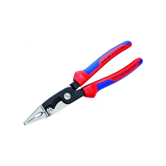 Багатофункціональні кліщі для електромонтажних робіт KNIPEX 13 82 200, фото  | SNABZHENIE.com.ua