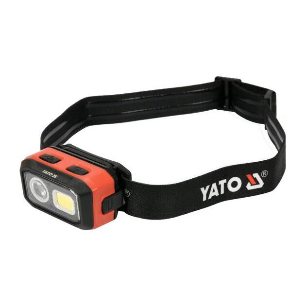 Ліхтар YATO COB-діодний, живлення 3xAAA, 500 Lm, з датчиком руху, фото  | SNABZHENIE.com.ua
