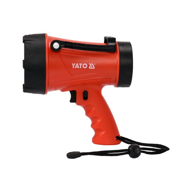 Фонарь светодиодный с ручкой аккумуляторный YATO Li-Ion 3.7 В 4400 мАч 15 Вт 600/1200 Лм USB зарядка, фото  | SNABZHENIE.com.ua