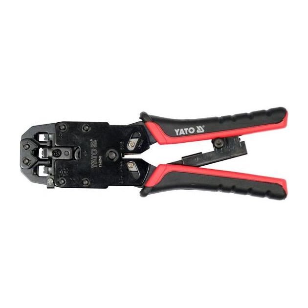 Клещи YATO для обжима и зачистки проводов RJ45, RJ10, RJ11, 205 мм, фото  | SNABZHENIE.com.ua