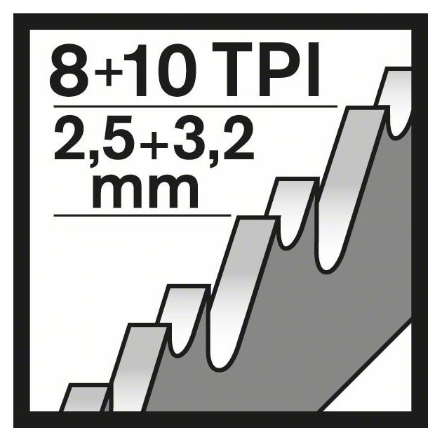Полотно Bosch S 1126 CHF, 5 шт, 8+10TPI (2608657398), фото , изображение 6 | SNABZHENIE.com.ua Полотно Bosch S 1126 CHF, 5 шт, 8+10TPI (2608657398), фото , изображение 6 | SNABZHENIE.com.ua