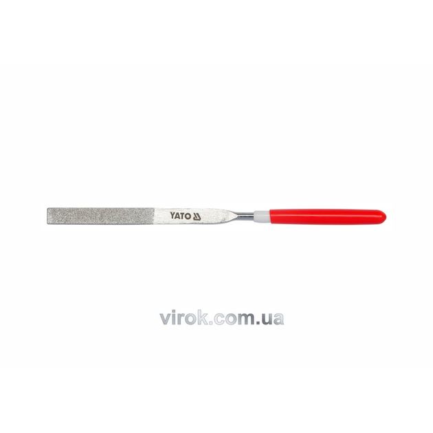 Надфиль алмазний YATO плоский, l= 160/50 мм, b= 4 мм [80/800], фото  | SNABZHENIE.com.ua
