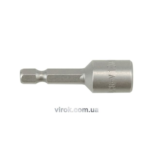Насадка торцева магнітна 6-гранна YATO : HEX M10 x 48 мм, HEX Ø= 1/4&quot; [Блістер], фото  | SNABZHENIE.com.ua