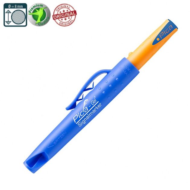 Водонепроницаемый жаростойкий маркер PICA GEL Signalmarker 8081, синий, фото , изображение 3 | SNABZHENIE.com.ua