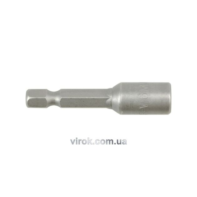 Насадка торцева магнітна 6-гранна YATO : HEX M6 x 48 мм, HEX Ø= 1/4&quot; [Блістер], фото  | SNABZHENIE.com.ua