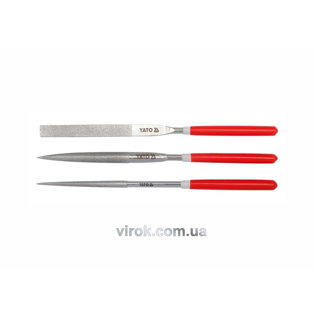 Надфиль алмазний YATO Набір, 5х180х70мм 3пр. [15/150], фото  | SNABZHENIE.com.ua