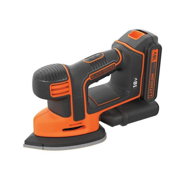 Шліфмашина вібраційна акумуляторна BDCDS18 BLACK DECKER, фото  | SNABZHENIE.com.ua