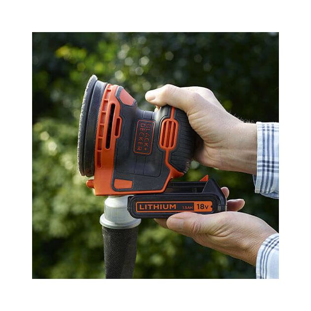Ексцентрикова шліфмашина акумуляторна BDCROS18 BLACK DECKER (BDCROS18), фото , зображення 7 | SNABZHENIE.com.ua Ексцентрикова шліфмашина акумуляторна BDCROS18 BLACK DECKER (BDCROS18), фото , зображення 7 | SNABZHENIE.com.ua