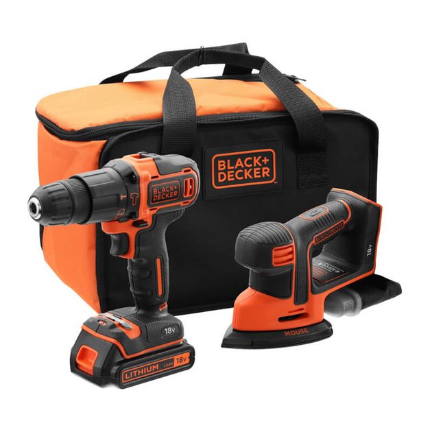 Набор инструментов BLACK+DECKER BCK23S1S из 2-х предметов, фото  | SNABZHENIE.com.ua