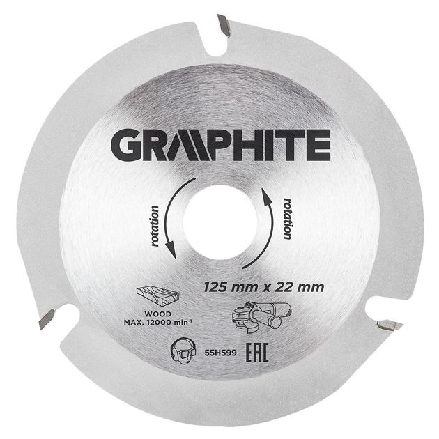 Диск отрезной 125мм, 3 зуба GRAPHITE (55H599), фото  | SNABZHENIE.com.ua