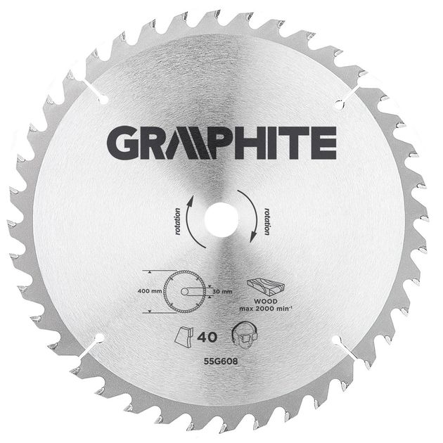 Отрезной диск 400x30 мм, 40 зубьев GRAPHITE (55H608), фото  | SNABZHENIE.com.ua