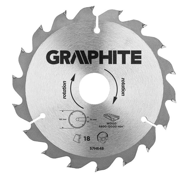 Диск отрезной GRAPHITE, карбид кремния, 165x30 мм, 18 зубьев, фото  | SNABZHENIE.com.ua