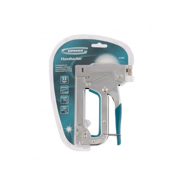 Степлер меблевий регульований (Handwerker), сталевий корпус, тип скоби 53, 4-14 мм GROSS (41000G), фото , зображення 6 | SNABZHENIE.com.ua