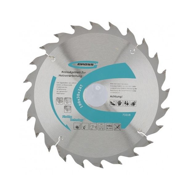 Пильний диск по дереву 190 x 30 x 24 Т GROSS (73318G), фото , зображення 6 | SNABZHENIE.com.ua