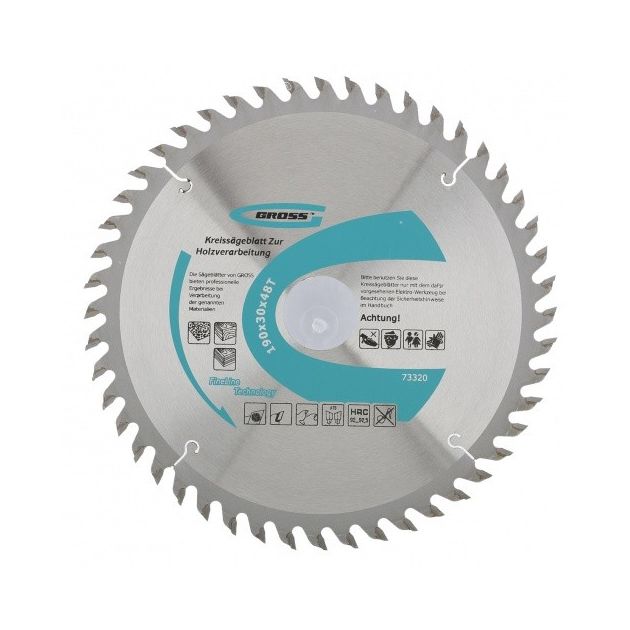 Пильний диск по дереву 190 x 30 x 48 Т GROSS (73320G), фото , зображення 6 | SNABZHENIE.com.ua