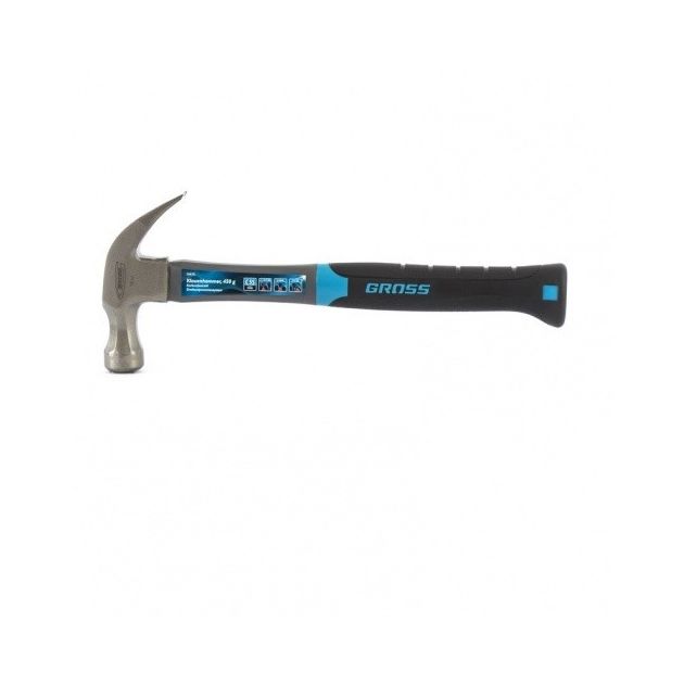 Молоток-гвоздодер 450 г с фибергласовой рукояткой GROSS (10475G), фото , изображение 4 | SNABZHENIE.com.ua Молоток-гвоздодер 450 г с фибергласовой рукояткой GROSS (10475G), фото , изображение 4 | SNABZHENIE.com.ua